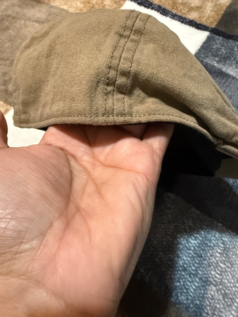 Wembley Men's Tan Cotton Flat Cap